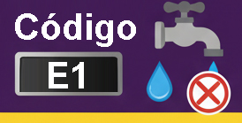 Código E1 Falha no abastecimento de água