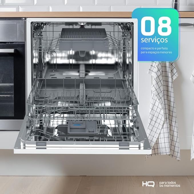 Lava-Louças HQ Digital 8 Serviços Branca HQ-LL8DB2 para comprar de 8 serviços