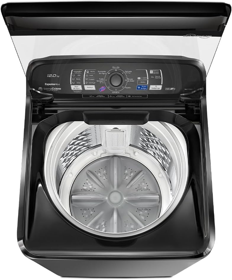 abertura superior Panasonic Máquina de Lavar 12kg Titânio 127v NA-F120B1T