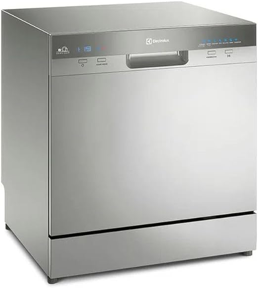 moderno Lava-Louças Electrolux 8 Serviços Inox com Função Higienizar (LL08S)