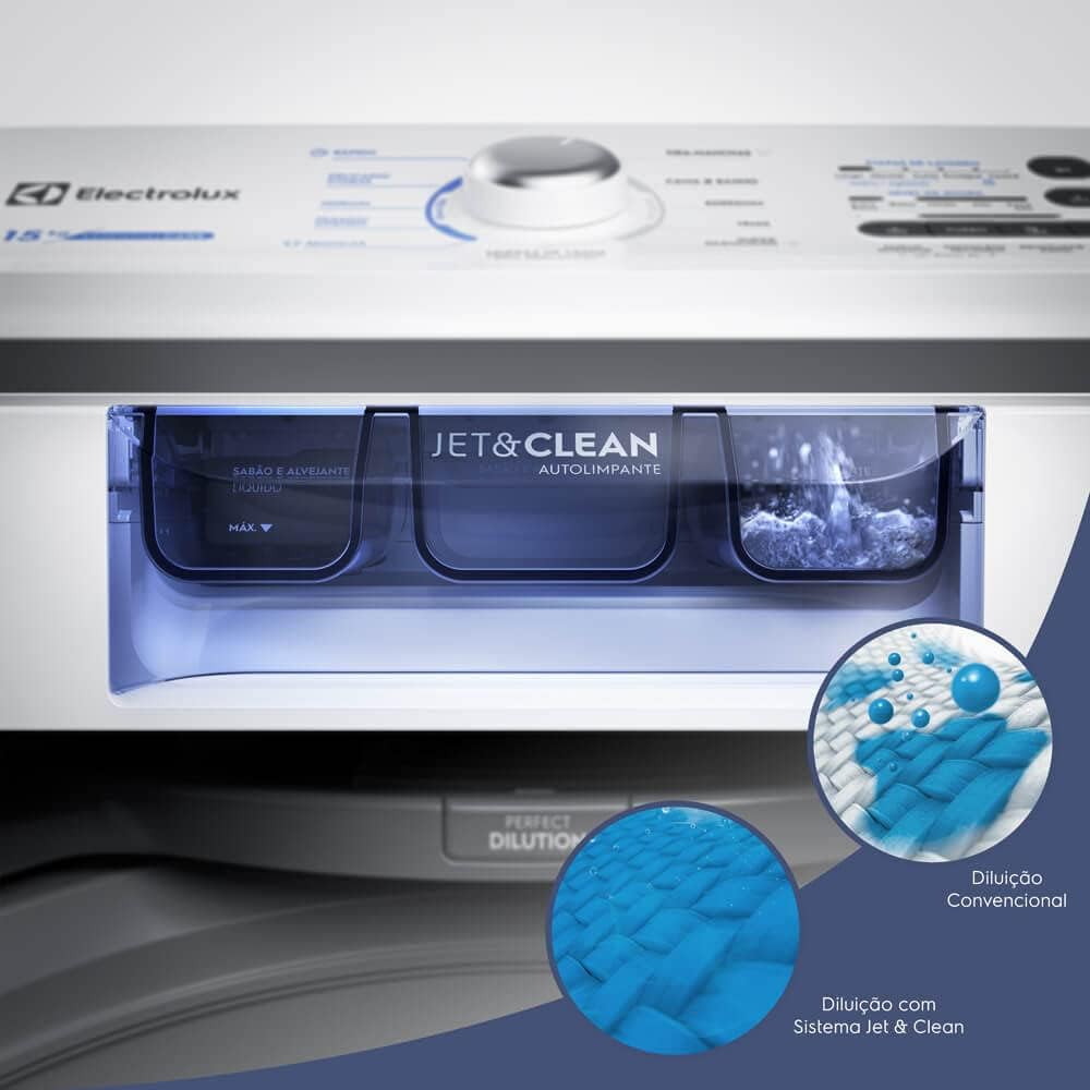 Máquina de Lavar Electrolux 15kg Branca Essential Care com Cesto