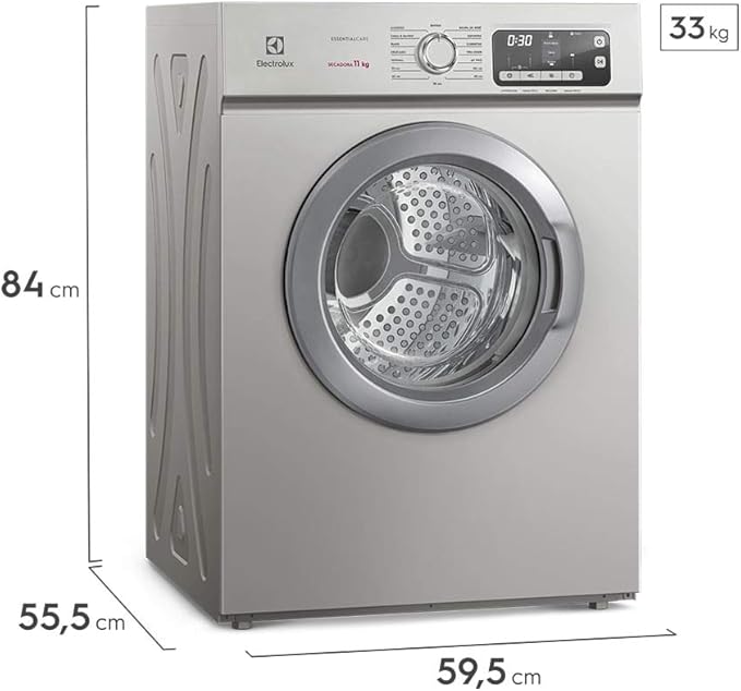 Medidas da Secadora de Roupas Electrolux 11Kg Cor Inox Essential Care (STH11)