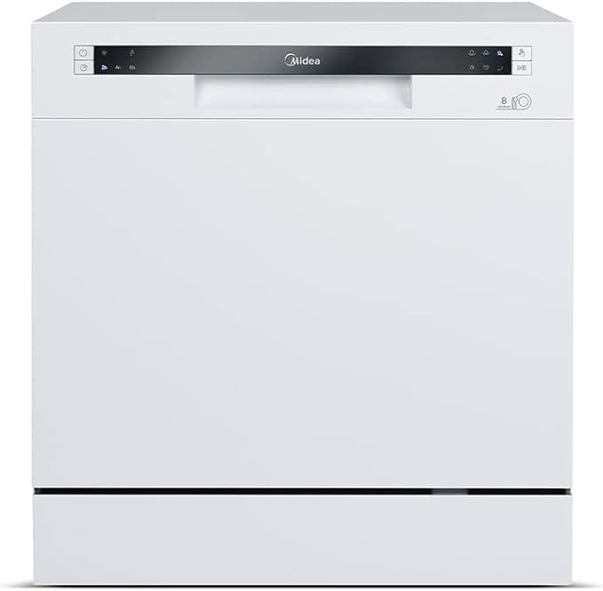 Lava-louças Midea 8 serviços branco DWA08B1 sobre fundo branco