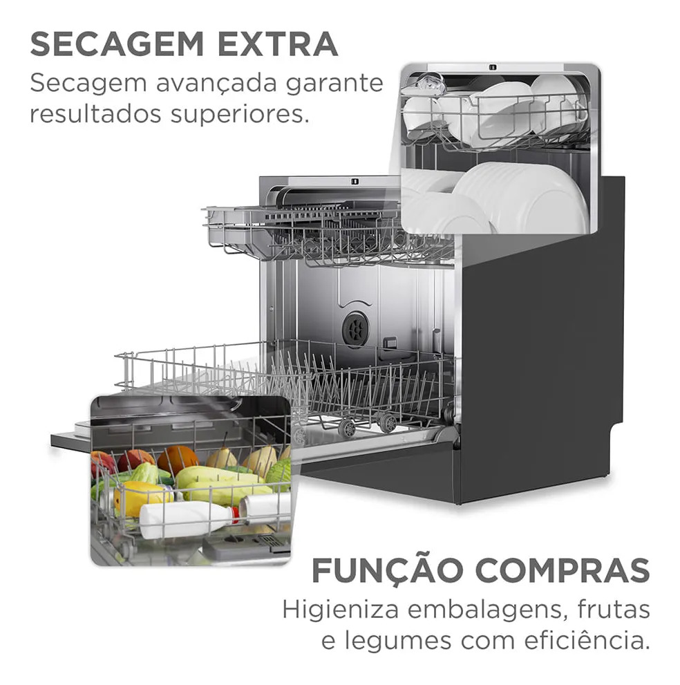 Lava-louças Midea Touch Plus 8 Serviços (MDWTF08S1)
