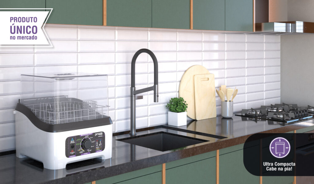 Praxis Lava Louça Portátil 3L 8 Programas 127V – Solução para Espaços Pequenos