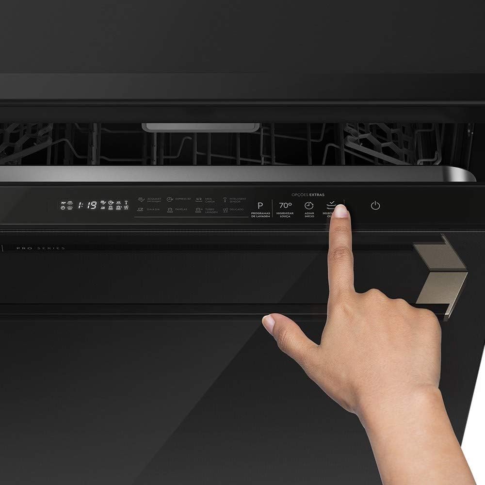 painel Lava-Louças Electrolux 14 Serviços Preta Pro Series com Função Higienizar (LP14V)