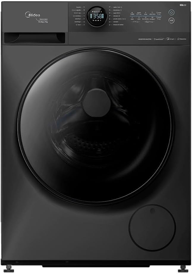 Midea MF200D105WB — Lava e Seca 10,5kg HealthGuard com Wi-Fi e Steam 127V