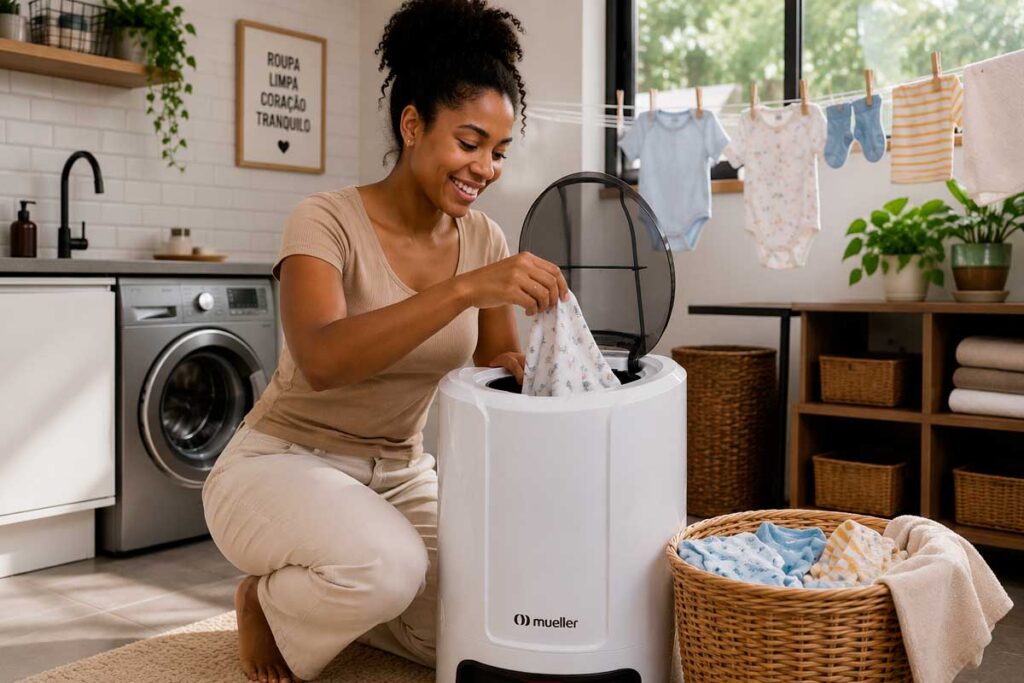 Centrifugadora de Roupas para Mães de Crianças Pequenas