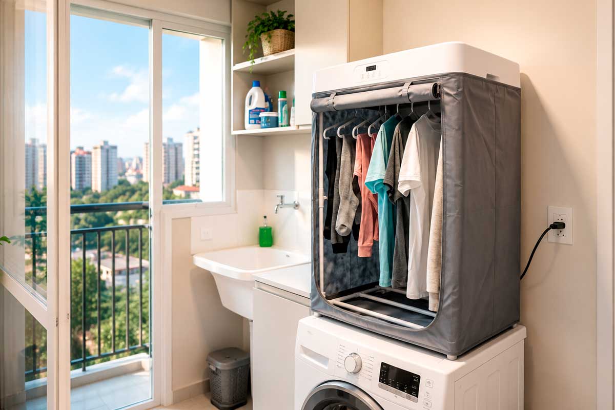 Secadora de Roupa em Cabide para Apartamento Pequeno