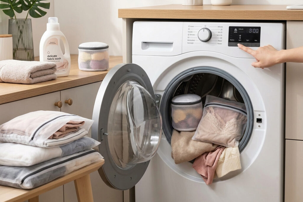 Como centrifugar roupa delicada sem estragar