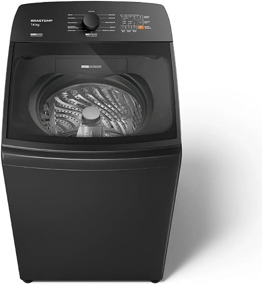 Máquina de Lavar Cinza Platinum Brastemp 14kg com Smart Sensor e Função Reduzir Tempo - BWJ14A9