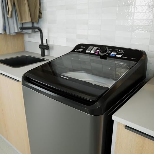 é boa a Máquina de lavar Ideal+ Panasonic 15Kg Lavagem Eficiente SmartSense Função Vanish Titânio - NA-F150B1T
